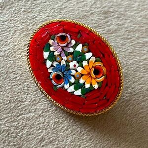 Antique Micro Mosaic Brooch
